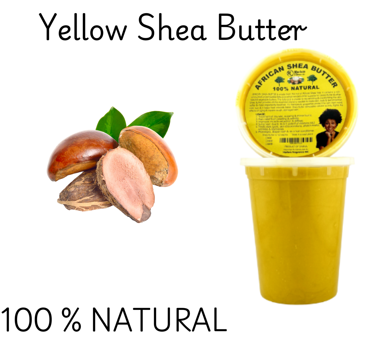 100% Natural Raw African Shea butter Yellow image 4