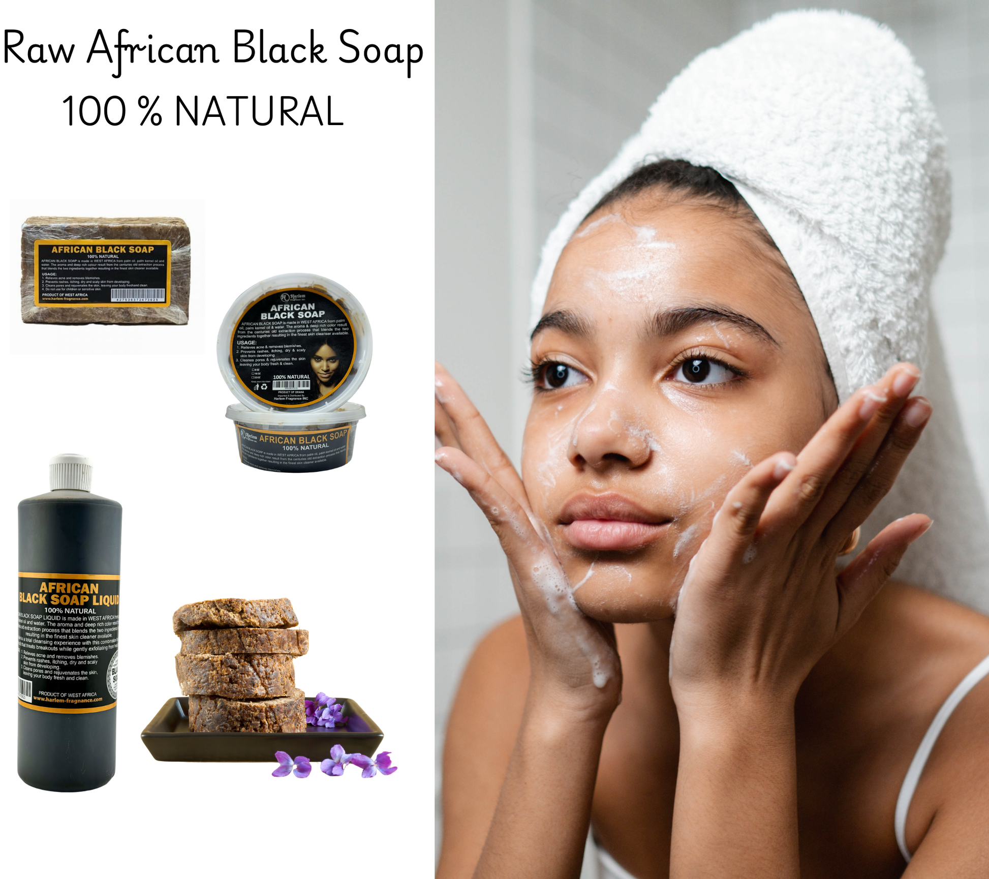 African Black Soap bar image 0